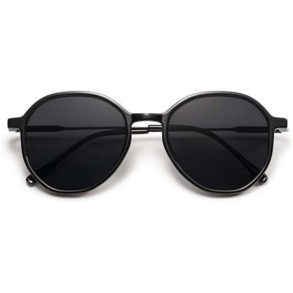 womens oversized hexagon round sunglasses uv400 geometric fashion shades